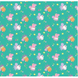 Baumwolle - Peppa Wutz - Molly Mietze - Lucy Locke türkis